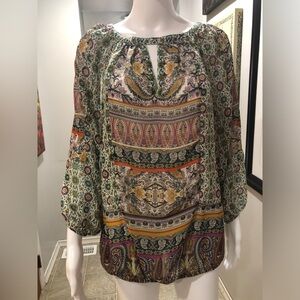 Bohemian Paisley Print Women's Top